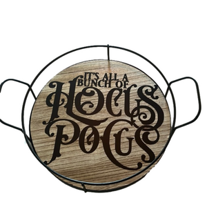 10” round Hocus Pocus blank and wood tray 🧹